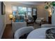 Bright living room featuring hardwood floors, large windows, and stylish furnishings, creating a comfortable and inviting atmosphere at 4609 Hedgemore Dr # I, Charlotte, NC 28209