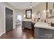 Beautiful primary bath includes two sink vanities and a makeup vanity at 4808 Truscott Rd, Charlotte, NC 28226