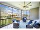 This screened porch offers comfortable outdoor seating, perfect for relaxing and enjoying the view at 5172 Norway Rd, Rock Hill, SC 29732