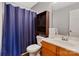 Traditional bathroom with a shower-tub combination and wood vanity at 5519 Burning Ridge Dr, Monroe, NC 28110