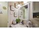 Stylish bathroom with granite countertop and decorative wall art at 6800 Deanwood Pl, Charlotte, NC 28217
