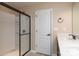 Updated bathroom with shower and vanity at 7217 Cedarfield Rd, Charlotte, NC 28227