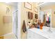 Bright bathroom featuring a glass-enclosed shower, neutral tones and stylish fixtures at 9025 J M Keynes Dr # 69, Charlotte, NC 28262