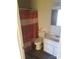 Functional bathroom with a sink and a mirror and a coordinated shower curtain at 9156 Black Heath Cir, Charlotte, NC 28214