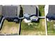 Aerial view of backyard with a well-maintained lawn, patio and privacy fence at 10848 Tailwater St, Davidson, NC 28036