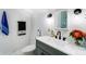 Stylish bathroom features a sleek vanity with black fixtures and contemporary decor at 1110 S New Hope Rd, Gastonia, NC 28054
