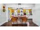 Kitchen with a center island with seating, stainless steel appliances, and white cabinets at 1110 S New Hope Rd, Gastonia, NC 28054