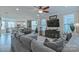 Open concept living room showcasing the kitchen, dining area, and comfortable seating space at 119 Capital Ave # E, Mooresville, NC 28117