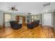 Cozy living room with hardwood floors and neutral paint, perfect for relaxation at 200 Boysenberry Dr, China Grove, NC 28023