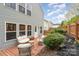 Cozy backyard deck with outdoor seating and landscaping at 2005 Dunsmore Ln, Waxhaw, NC 28173