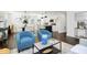 Open-concept living space with modern decor, hardwood floors, and a seamless flow to the kitchen at 2038 Sandhurst Dr, Charlotte, NC 28205