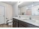 Modern bathroom with a double sink vanity and a shower at 213 Morton St, Shelby, NC 28152