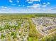 Expansive aerial view of the neighborhood highlighting the community layout, green spaces, and pond feature at 3002 Enderbury Dr, Indian Trail, NC 28079