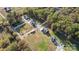 A high angle lot view shows multi-home plots with tree lined borders and long driveways at 3018 Corinth Church Rd, Monroe, NC 28112