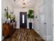 Welcoming foyer features beautiful wood flooring and leads to the home's interior at 4002 Shadow Pines Cir, Indian Trail, NC 28079