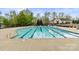 Community pool with lap lanes and additional recreational pool with clubhouse at 4427 Bright Rd, Charlotte, NC 28214