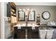 Modern bathroom with double sinks, vanity and mirrors at 4478 Fork Rd, Norwood, NC 28128