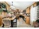 Eat-in kitchen with wood countertops, stainless appliances, and abundant cabinet storage at 4478 Fork Rd, Norwood, NC 28128