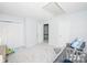 Neutral bedroom with carpet and closet spaces, bright natural light and adjoining hallways at 8718 Canter Post Dr, Charlotte, NC 28216
