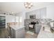 Spacious kitchen with stainless steel appliances, granite countertops, and gray cabinets at 8718 Canter Post Dr, Charlotte, NC 28216