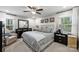 Serene bedroom with plush carpeting, stylish decor, and a comfortable, inviting ambiance at 9025 Shields Dr, Huntersville, NC 28078