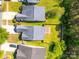 Aerial view featuring fenced backyards and decks, perfect for outdoor entertaining and relaxation at 10441 Hugue Way, Charlotte, NC 28214
