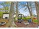 Charming backyard with a fire pit and adirondack chairs, perfect for outdoor entertaining at 1162 Westover Cir, Rock Hill, SC 29732
