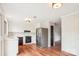 Modern kitchen featuring stainless steel appliances, hardwood floors, and white cabinetry at 1162 Westover Cir, Rock Hill, SC 29732