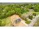 An elevated view highlighting the property, its location, and the surrounding homes and verdant scenery at 1451 Cherryville Rd, Shelby, NC 28150