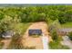 An aerial view of the house shows the property layout, landscaping, and surrounding greenery at 1451 Cherryville Rd, Shelby, NC 28150