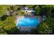 Aerial view of the beautiful community pool at 19113 Southport Dr, Cornelius, NC 28031