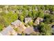 Aerial view of homes in a lush, green, tree-lined residential neighborhood at 206 Coburn Ct, Fort Mill, SC 29715