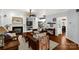 Warm living room with a fireplace and traditional furniture at 206 Coburn Ct, Fort Mill, SC 29715