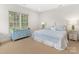 Comfortable bedroom features a bed with blue bedding, a window and a dresser in a well-lit space at 2219 Richardson Dr, Charlotte, NC 28211