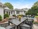 Picturesque patio boasts a dining set, seating, and lush landscaping, ideal for outdoor living and entertaining at 2219 Richardson Dr, Charlotte, NC 28211