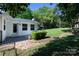 Spacious backyard with patio, lush greenery, and charming garden path at 2404 Finchley Dr, Charlotte, NC 28215