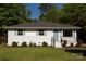 Charming home with light blue door, shutters, a well-maintained lawn, and manicured landscaping at 2404 Finchley Dr, Charlotte, NC 28215