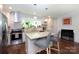 Kitchen with granite countertops, stainless steel appliances and a breakfast bar at 2404 Finchley Dr, Charlotte, NC 28215