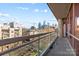 Enjoy city views from this condo balcony with rail views and cityscape at 315 Arlington Ave # 705, Charlotte, NC 28203