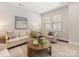 Bright living room with neutral color palette and natural light, offering a cozy seating area at 4141 Polluck Way, Charlotte, NC 28209