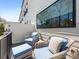 Relaxing outdoor patio with comfortable seating, privacy screen, and stylish design at 4141 Polluck Way, Charlotte, NC 28209