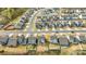 An aerial view showcases a neighborhood of charming, single-Gathering homes with well-maintained lawns at 5104 Thomasville Dr, Belmont, NC 28012
