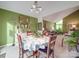 Inviting dining room with a table for four, accented by a view to the living room at 615 Ridgeway Dr, Belmont, NC 28012