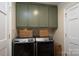 Functional laundry room with overhead cabinets and side-by-side washer and dryer at 6307 Roanoke Dr # 17, Kannapolis, NC 28081