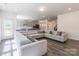 Well-lit living area featuring comfortable seating, a view to the kitchen and access to the backyard at 162 Aspire Cir, Wingate, NC 28174