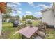 Fenced backyard features a storage shed, above ground pool, and fire pit with lots of space to relax at 206 Friedheim Rd, Rock Hill, SC 29730