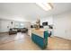 Open floor plan features combined kitchen and living room, great natural light, and neutral flooring at 2115 Fowler Secrest Rd, Monroe, NC 28110