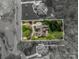Aerial lot map of home's outdoor firepit and pristine landscaping at 3160 Ashwood Park Dr, Belmont, NC 28012