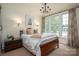 Comfortable bedroom featuring a classic wood bed frame, natural light, and neutral decor at 3160 Ashwood Park Dr, Belmont, NC 28012
