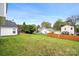 Manicured lawn with a fenced in area at 3320 Alderknoll Ct, Charlotte, NC 28216